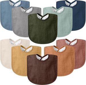 Lot de bavoirs pour bébé en 95% bambou et 5% élasthanne, doux et durables - Product Image 1