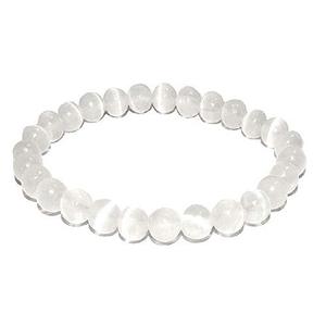 Crystal Selenite Round <b>Beads</b> 8mm Stone Gemstone Fashion Jewelry Handmade Feng Shui Men Women Gift Energy - Product Image 2