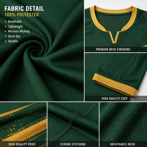 Ensemble de maillots de football personnalisés noirs 100% polyester pour hommes, uniforme de football par sublimation, taille élastique, respirant, séchage rapide, tenue d'équipe - Product Image 6