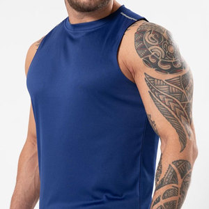 LEDBURY Men's Quick Dry Anti-Pilling Breathable Longline <b>Loose</b> Fit Summer Wear Solid Color Customized Trendy Vintage <b>Tank</b> <b>Top</b> - Product Image 3