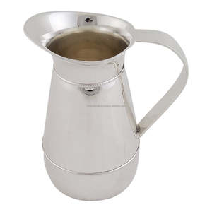 เหยือกน้ำสแตนเลสลายนูนสไตล์บริทิชทันสมัยสำหรับตกแต่งงานปาร์ตี้หรูหราไม่เหมือนใครทำจากโลหะเงินจุ1.0L - Product Image 4