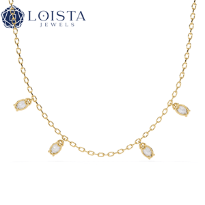 Collier de luxe personnalisé en or pur avec diamant de laboratoire, cadeau d'anniversaire, bijoux pour femmes, pendentif en diamants synthétiques - Product Image 4