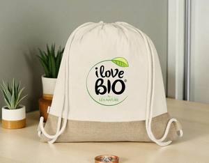Durable Jute <b>Backpack</b> with Inner Lining Eco Friendly School and Travel Bag - Product Image 5