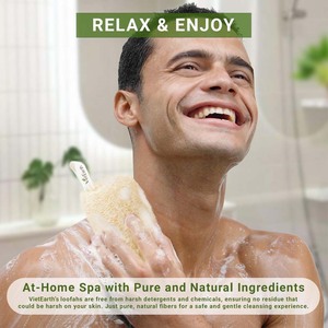 Esponja biodegradable natural personalizada superior, exfoliante de maquillaje de lufa, esponja de limpieza, esponja de lufa Natural - Product Image 5