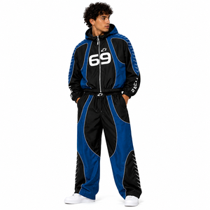 Survêtement en nylon personnalisé de haute qualité avec logo, ensemble de jogging pour homme, coupe-vent cargo zippé, vente en gros, ensemble de jogging imprimé, sweats à capuche USA - Product Image 1