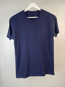 T-shirt en coton uni pour homme, col rond, tissu doux, manches courtes, confortable, vêtements décontractés pour la vente en gros - Product Image 4