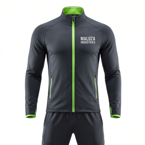 Survêtement de sport unisexe personnalisé avec logo de marque, imprimé 2-en-1, séchage rapide, léger, en polyester et élasthanne, pour entraînement en salle de sport - Product Image 1