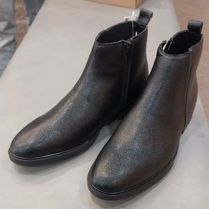 Bottes Chelsea en cuir véritable imperméables et antidérapantes pour homme, style décontracté, à lacets, grandes tailles, pour l'automne et l'hiver - Product Image 1