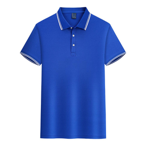Polo en coton uni à manches courtes pour homme, décontracté, respirant, en tissu Oxford, coupe classique, avec boutons - Product Image 5