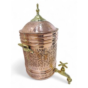 Distributeur d'eau en cuivre de qualité assurée avec couvercle, grande capacité, design oriental, vaisselle pour la maison - Product Image 6