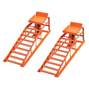 Rampe Idrauliche per Auto 2 Pezzi, Capacità 5T (11000 Libbre), Altezza di Sollevamento 10-14,2 Pollici, Sollevatori Portatili per Veicoli Pesanti, Auto e SUV - Product Image 1
