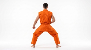 Uniforme de Taekwondo Naranja para Hombre Dumela, Algodón Transpirable, Cintura Alta, Ropa de Entrenamiento Resistente para Práctica - Product Image 4