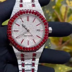 Montre en acier inoxydable de qualité supérieure sertie de diamants VVS pour collection de bijoux hip-hop disponible à prix de gros - Product Image 4