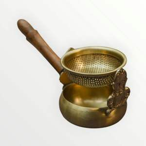Infuseur à thé réutilisable en cuivre à mailles fines avec poignée, filtre à thé en vrac pour théière, tasse, cuisine, hôtel, restaurant - Product Image 3