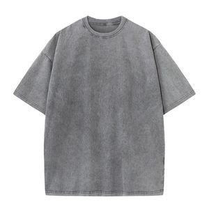 เสื้อยืดผู้ชายแบบสั่งทำพิเศษ ล้างสีแบบแอซิดวอช ผ้าฝ้ายถัก 100% 240 GSM ทรงหลวม สไตล์วินเทจ ลายกราฟิกอนิเมะ ผลิตในปากีสถาน - Product Image 2