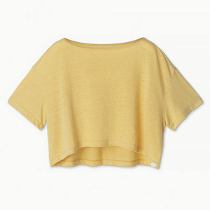 Women's Custom Dripping Print <b>Crop</b> <b>Top</b> Crew Neck Short Sleeve Slim Fit Casual Breathable Letter 100% Cotton Jersey Spring Summer - Product Image 2