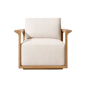 Sillón de exterior Velmora The Langham de madera de teca maciza, muebles de lujo para hoteles, resorts, patios y jardines. - Product Image 6