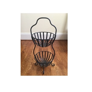 Panier à fruits en fer de qualité supérieure, conçu pour le comptoir de cuisine, la salle à manger et la décoration de style farmhouse. - Product Image 6