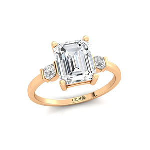 Anillo de Compromiso con Diamante de Laboratorio con Corte Brillante Redondo Certificado por IGI, para Hombre y Mujer, Oro de 14k y 18k, Diamante Cultivado en Laboratorio de 2 Quilates, Anillo Solitario de Lujo - Product Image 4