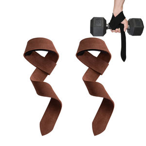 Correas de Levantamiento de Pesas de Cuero Vacuno con Logotipo Personalizado, Resistentes, Ligeras, Plegables, Suaves, Ajustables y Antideslizantes - Product Image 3