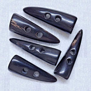 Custom Buffalo Horn <b>Toggle</b> <b>Button</b> 2-Hole Natural Jacket with Shank Style for Clothing Jeans Shoes Coats Decoration - Product Image 3