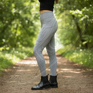 Pantalon d'équitation pour femme taille haute avec grip silicone, Legging d'équitation intégral, Collant d'équitation, Culotte d'équitation - Product Image 3