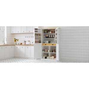 TOPMAX Armadio Dispensa da Cucina Autoportante Alto 40.2x20x71.3 pollici, Grande Contenitore con 2 Cassetti per Alimenti - Product Image 1