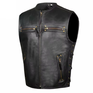 Gilet de motard en cuir vintage pour homme, finition personnalisée, détails de qualité supérieure, résistant, sans manches, pour les fans de cruiser, gilets de moto - Product Image 4