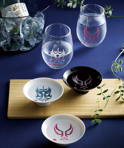 Kabuki Design Glass Tumbler Set With Oriental Pattern For Party Use Adults Transparent Single Wall - Product Image 5