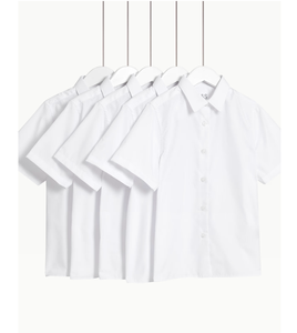 Chemises d'uniforme scolaire unisexe en gros, faciles d'entretien, coupe classique, en tissu technique durable polyester/coton, pour étudiants - Product Image 4