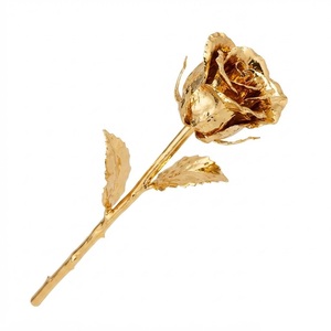 Rosa Bañada en Oro de 24k al por Mayor, Rosa Real Hecha a Mano con Baño de Oro de 24k para Decoración del Hogar, Regalos de Aniversario a Precio Competitivo - Product Image 3