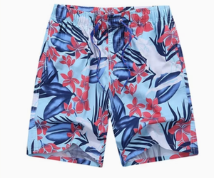 Men s Blue Printed <b>Board</b> Shorts With Drawstring Waist Quick Dry Casual Swimwear Short Length Mid Rise - Product Image 5