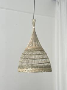 Lámpara de Techo de Bambú Natural Tejida, Estilo Japonés, Simple, Rústica, para Decoración de Interiores de Casa de Campo, Cafetería - Product Image 4