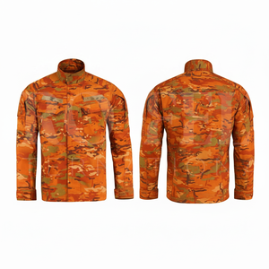 Chaqueta de Camuflaje para Entrenamiento al Aire Libre, 100% Algodón, de Alta Calidad, Moderna, con Múltiples Bolsillos, Cierre Frontal con Cremallera, Estilo Casual, Talla Grande, para Invierno - Product Image 4