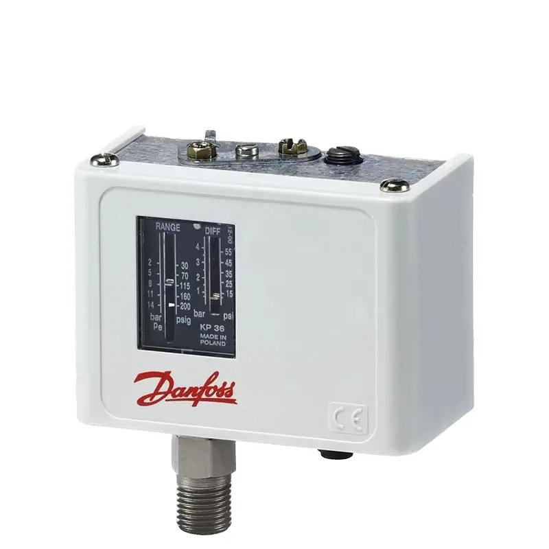 Danfoss KP36 Gas High Burner Control Compresor Interruptor de presión Ajuste Monitor de aire PE 17BAR G1/4A Natural 220V 16A DK G 1/4A