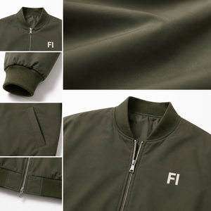 Chaqueta Bomber Personalizada, Ligera, con Cierre Frontal, Ribete de Punto, Estilo Urbano Y2K, Chaquetas para Hombre, Venta al Por Mayor, Fabricante de Ropa OEM - Product Image 5