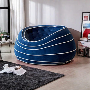Pouf moderne en velours haute densité, nouveau modèle Vietnam MD14, pour salon et chambre à coucher - Product Image 5