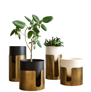 Gold <b>Planter</b> Iron Stand Garden Decor Pots Handcrafted Custom Shape Metal <b>Planters</b> Popular Design Brass <b>Planter</b> - Product Image 5