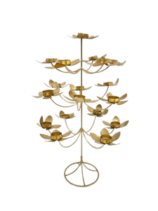 Portavelas de Latón de Lujo con Forma Irregular, con Grabado y Estampado, Decorativo, Estilo Antiguo, para Bodas, Festivales y Hogar - Product Image 1