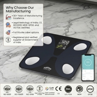 Báscula Digital Inteligente para Baño y Cocina, Nueva, con Capacidad de 180 kg, Sensor de IMC, para Uso Personal, de Vidrio