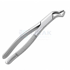 Forceps d'extraction dentaire en argent avec poignée moletée, instrument chirurgical manuel de classe I - Product Image 4
