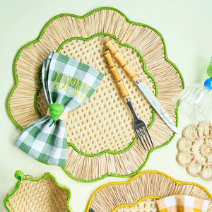 New Collection 2026 <b>Paper</b> Cord Placemat and Charger Plates From Vietnam Wholesale for Dining Table Set of Mats & <b>Pads</b> - Product Image 6