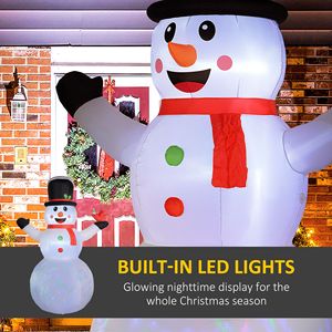 Pupazzo di Neve Gonfiabile Gigante da 3,6 Metri con Luci LED Rotanti, Decorazione Natalizia da Giardino per Uso Interno ed Esterno - Product Image 4