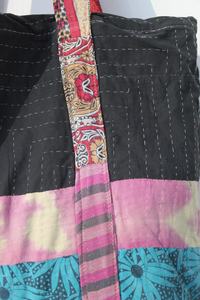 Livraison Express Indian Kantha Handmade Tote Vintage Kantha Jhola Bags - Product Image 5