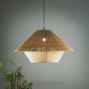 Lámpara de Araña LED de Madera de Lujo, Lámpara Colgante de Mimbre Tejida a Mano, Gran Venta, Disponible al Precio Más Bajo - Product Image 5
