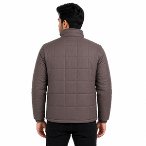 Blouson matelassé personnalisé pour homme – Vente en gros – Manches longues – Hiver – Col montant – Fermeture éclair avant – Rembourré – OEM – Lots de vestes pour homme - Product Image 2