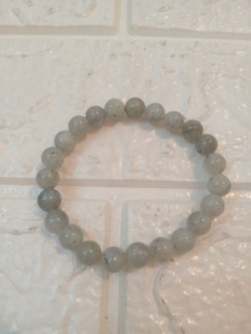 Bracelet classique en pierres naturelles, perles en forme de boule, quartz gris, bijoux unisexe, cadeau tendance, imitation perle, style mariage - Product Image 3