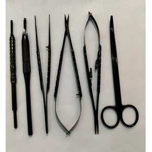 Juego de Instrumentos Quirúrgicos Dentales Manuales de Alta Calidad, 6 Piezas, Acero Inoxidable, Serie Negra - Product Image 2