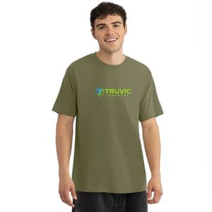 T-shirt tubulaire polyvalent pour homme, col rond, coton doux, manches courtes, vêtements de style de vie en plein air - Product Image 1