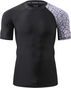 Vente directe d'usine SFANA SPORTS T-shirt de compression respirant pour hommes Rash Guard BJJ à manches longues en Spandex/Polyester 160g OEM - Product Image 5